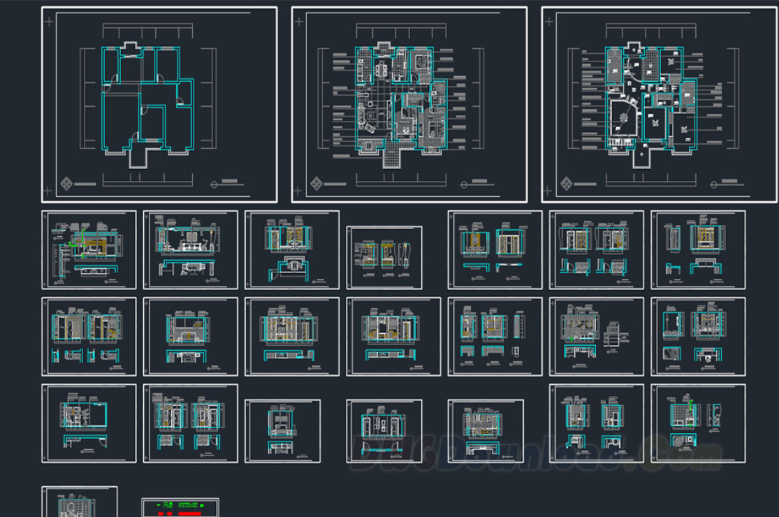 دانلود فایل اتوکد نقشه‌های بازسازی خانه مسکونی تک‌واحدی DWG | Single Residential Renovation Dwg Drawings برای AutoCAD